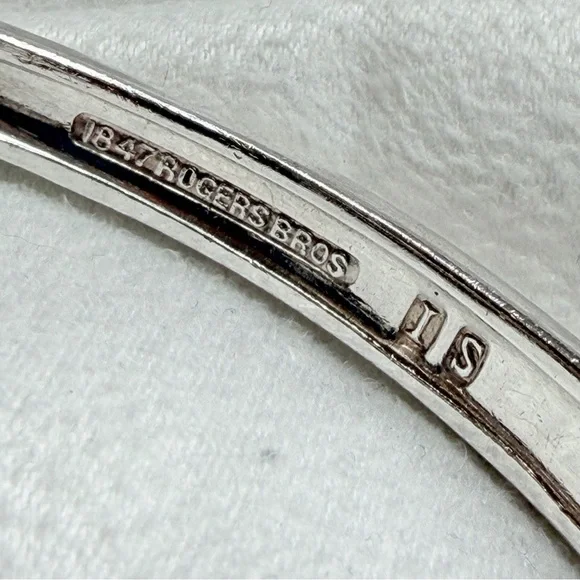 Sterling Silver Plate Sculptural Fork-Form First Love Coachella Cuff Bracelet - Picture 8 of 16